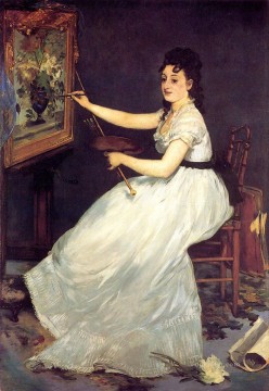  Impressionism Canvas - Portrait of Eva Gonzales Realism Impressionism Edouard Manet